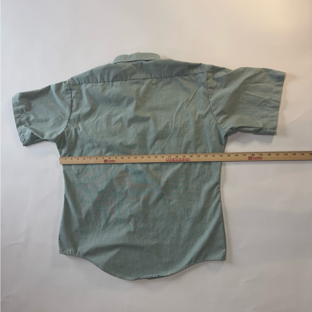 US Military DSCP AG-415 Shirt Mens Size 17 Green Short Sleeve Uniform - Picture 4 of 11